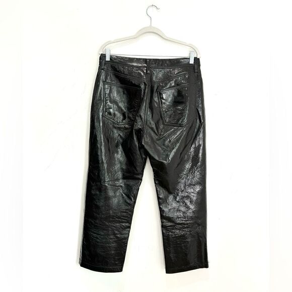 AGOLDE Recycled Patent Leather 90's Pinch Waist Pants - Picture 9 of 11